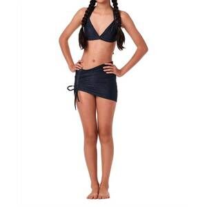 NEW SUBMARINE girls' scrunch it two-piece set in navy